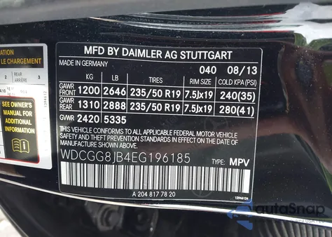 2014 Mercedes-Benz Glk 350 4Matic из США, поврежденный, VIN WDCGG8JB4EG196185